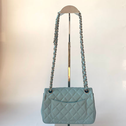 Sold Chanel Classic Flap Rectangular Mini Misty Blue Lambskin, 2011-2012