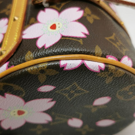 Louis Vuitton x Takashi Murakami Papillon 28 Cherry Blossom Monogram Handbag