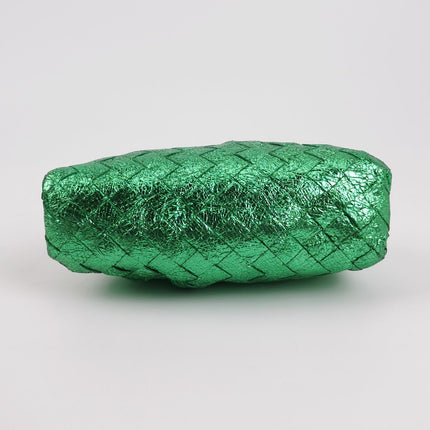 Bottega Veneta Pouch Mini Metallic Green Intrecciato Leather