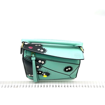 Loewe x Studio Ghibli Collection Susuwatari Mini Puzzle Green Crossbody Bag