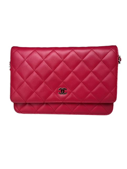 Sold Chanel Wallet on Chain WOC Fuchsia Lambskin Leather-Luxbags