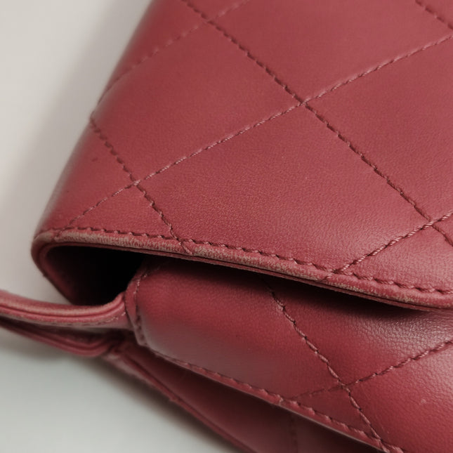 Chanel Kelly Vintage Top Handle Bag Lambskin Leather 24k Gold Hardware