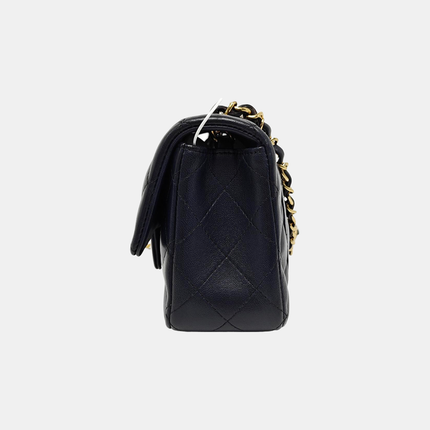 Chanel Classic Flap Rectangular Mini 2015 Navy Lambskin Gold Hardware