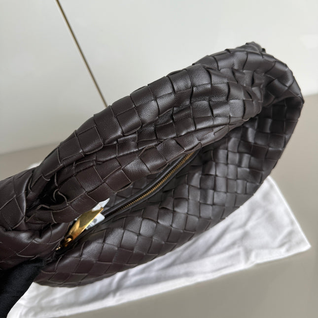 Bottega Veneta Teen Jodie Fondant Dark Chocolate Brown Leather