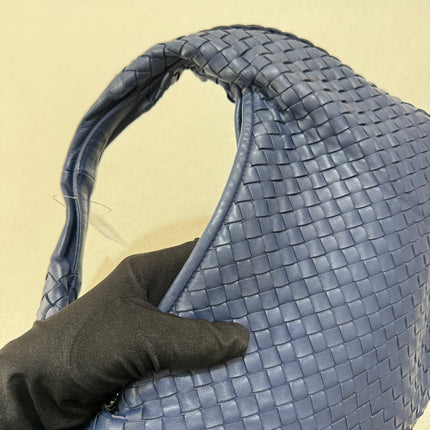 Bottega Veneta Veneta Hobo Medium Navy Intrecciato Leather Bag 40cm