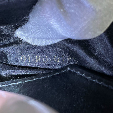 Dior Saddle Mini Silk Black with Crystal Embedded Buckles