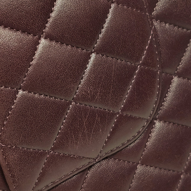 Chanel Timeless Classic Flap Medium Purple Lambskin Leather Silver Hardware 2011-2012