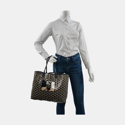 Goyard Saint Louis Tote PM Medium Black French Bulldog