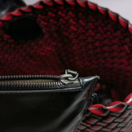 Bottega Veneta Cabat Large Intreccio Burgundy Patent Leather 40cm