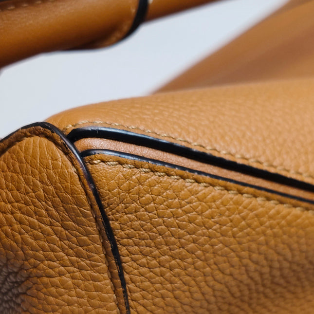 Loewe Puzzle Medium Brown Leather with Embroidered Multicolor Strap