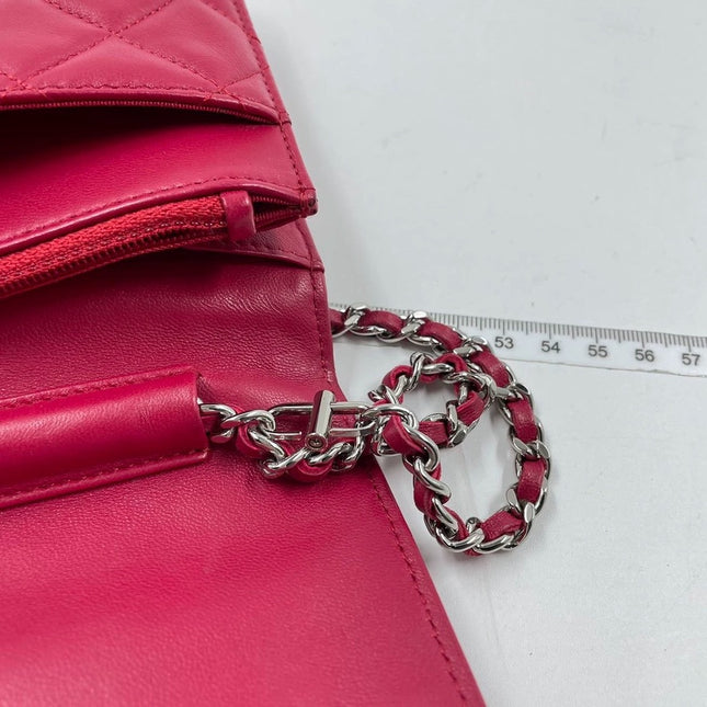 Sold Chanel Wallet on Chain WOC Fuchsia Lambskin Leather