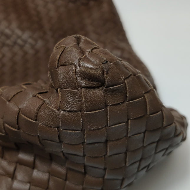 Bottega Veneta Maxi Convertible Tote Dark Chocolate Brown Leather 50cm