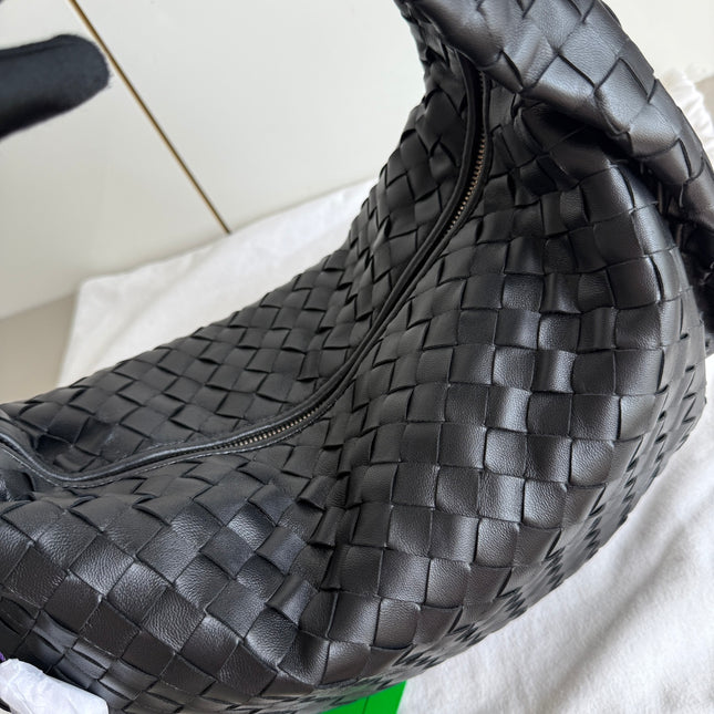 Bottega Veneta Jodie Small Black Lambskin Leather Silver Hardware