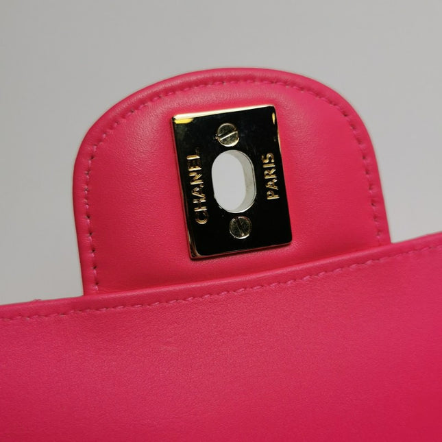 Sold Chanel Classic Flap Rectangular Mini Pink Patent Leather Gold-tone Hardware, 2019