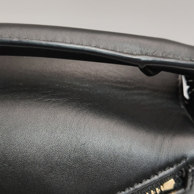 Loewe x Suna Fujita Lemur Puzzle Edge Small Black Leather Crossbody Bag