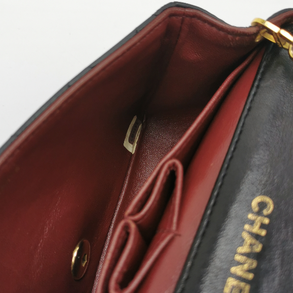 Sold Chanel Classic Flap Mini Vintage 1989-1991 Black Lambskin Leather with 24k Gold Hardware