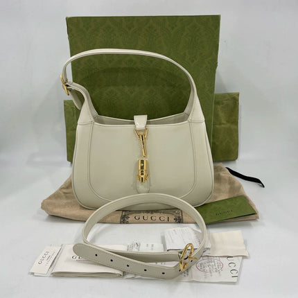 Gucci Jackie 1961 Small Leather Bag White with Strap