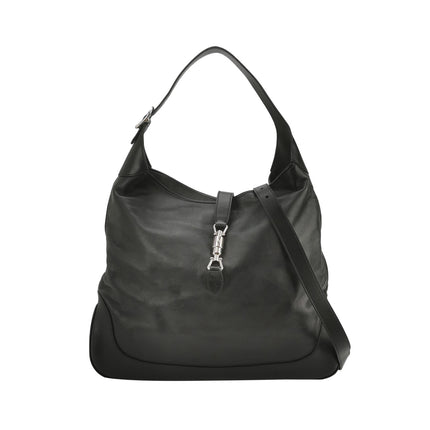 Gucci Jackie 1961 Large Black Calfskin Leather With Long Strap