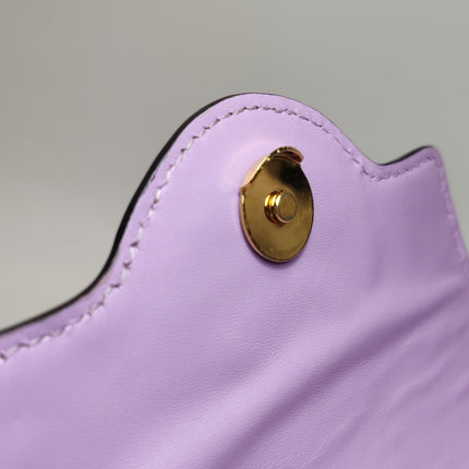 Versace La Medusa Mini Pink Studded Top Handle Bag