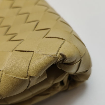 Bottega Veneta Pouch Mini Beige Leather