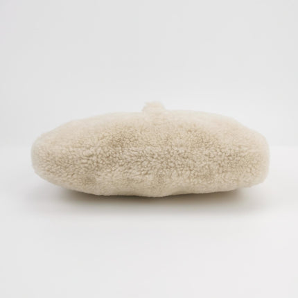 Gucci Jackie 1961 White Fluffy Shearling Bag Small