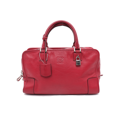 Loewe Amazona 36 Large in Red Leather and Silver tone Hardware-Luxbags