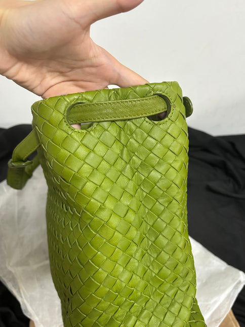 Bottega Veneta Garda Avocado Green Intrecciato Nappa Leather Large 33cm