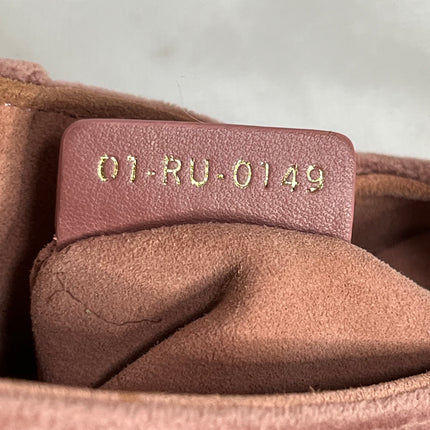 Dior Saddle Mini Pink Velvet Handbag with Crystals