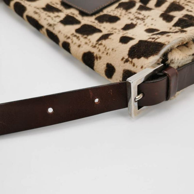 Sold Fendi Baguette Pony-style Calfskin Leather Brown Printed on Beige