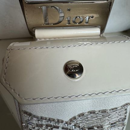Dior Limited Edition Rare Columnbus Dior Strict Chic White Rhinestones Bag