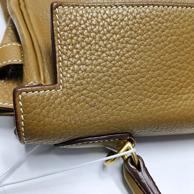 Hermes Kelly 32 Retourne Biscuit Brown Clemence Leather Gold Hardware Double Ring