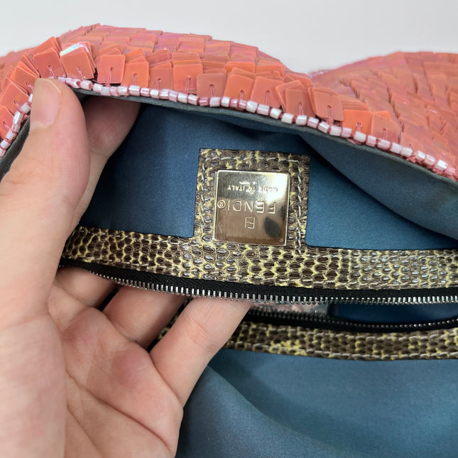 Sold Fendi Baguette Pink Glitter sequins