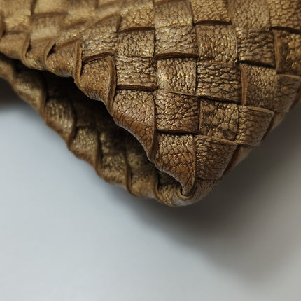 Bottega Veneta Cabat PM Intreccio Leather Tote Bag Gold 32cm