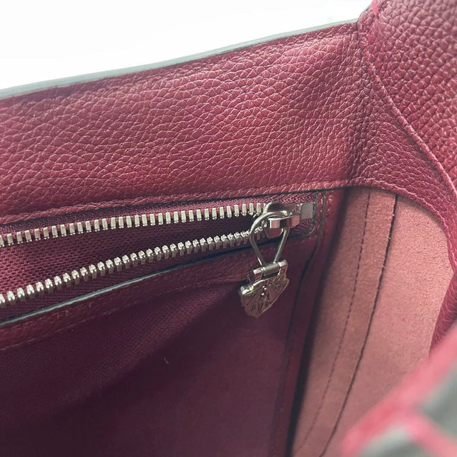 Gucci Jackie 1961 Burgundy Large Pebbled Leather Shoulder Bag with Strap