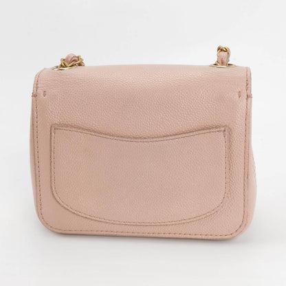 Chanel Mini Square Classic Flap Pink Caviar Leather with Gold-tone Hardware