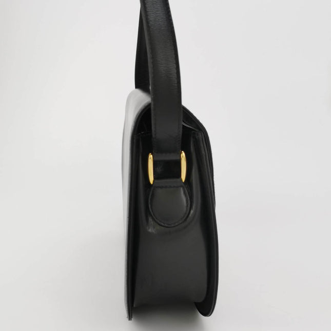 Sold Gucci Bamboo 1947 Black Leather Medium Crossbody Bag