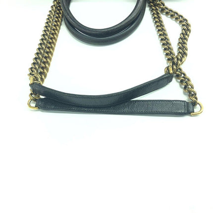 Chanel Shiva Tote Black Quilted Shiny Caviar Leather Gold Hardware