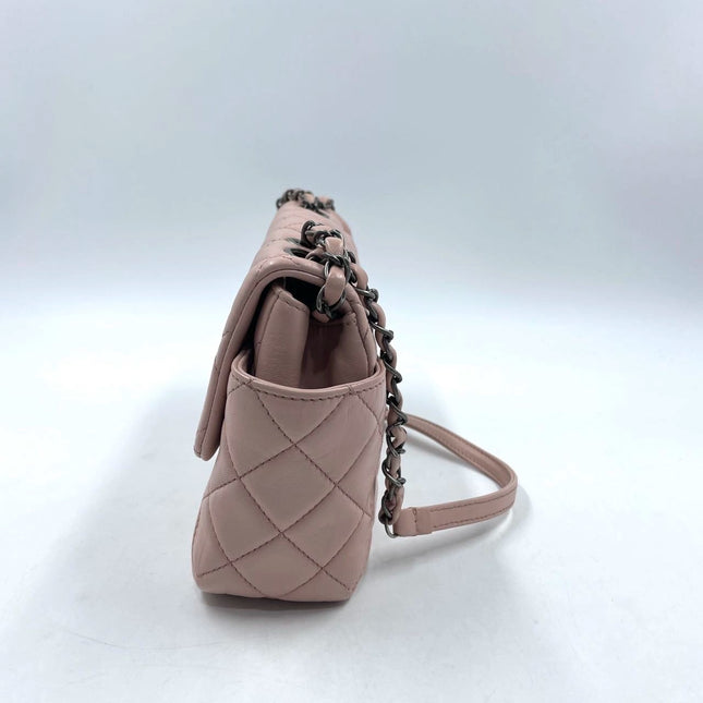 Sold Chanel Classic Flap 2014-2015 Pink Lambskin Leather Medium Shoulder Bag