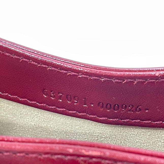 Gucci Jackie 1961 Mini Red Burgundy Leather Bag No Strap