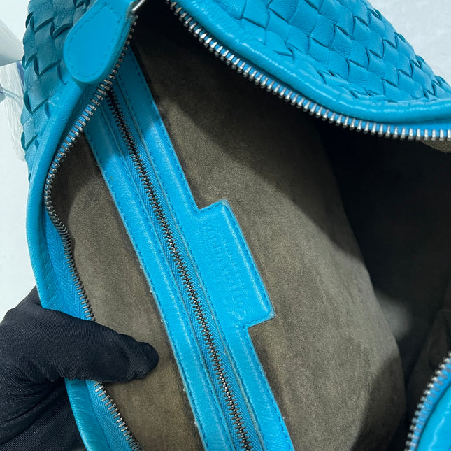 Sold Bottega Veneta Veneta Hobo Large Sky Blue Intrecciato Leather Bag 47cm