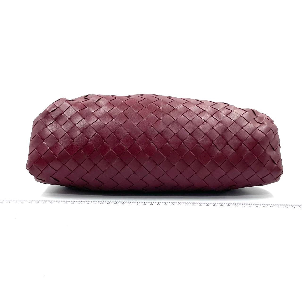 Bottega Veneta Pouch Large Intrecciato Leather Clutch Burgundy