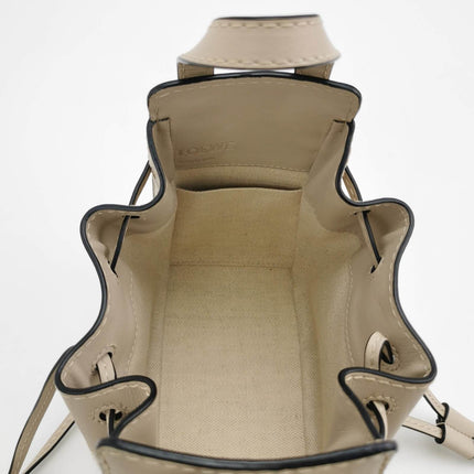 Sold Loewe Hammock Mini Beige Calfskin Leather Top Handle Crossbody Bag