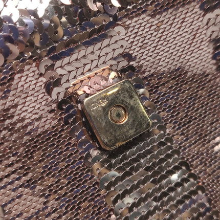 Fendi Baguette Mini Pink Glitter Sequins Valentine's Special Crossbody Bag