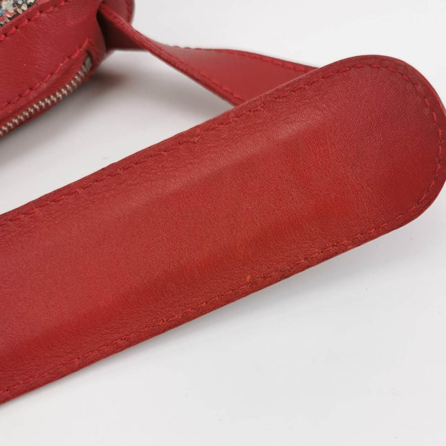 Chanel Tweed with Red Clover Charm Shoulder Bag