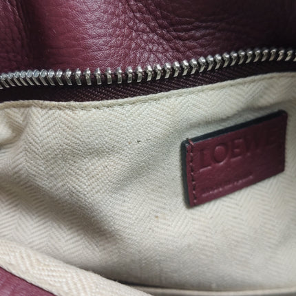 Loewe Puzzle Small Pink Burgundy Stripes Crossbody Bag