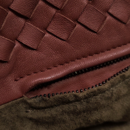 Bottega Veneta Garda Burgundy Intrecciato Nappa Leather Large 33cm