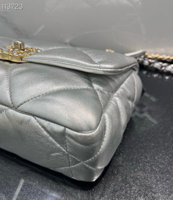 Sold Chanel 19 Bag 2021 Small Silver Crossbody Bag