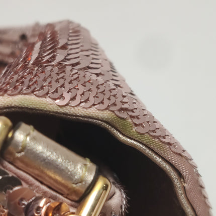 Fendi Baguette Mini Pink Glitter Sequins Valentine's Special Crossbody Bag