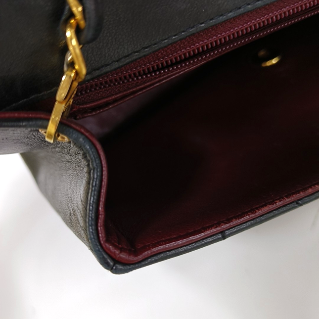 Chanel Diana CC Flap Bag Medium Vintage Black Lambskin Leather with 24k Gold HW, 1989-1991