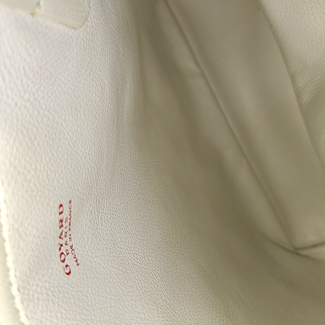 Sold Goyard Anjou Mini Tote White Leather Reversible